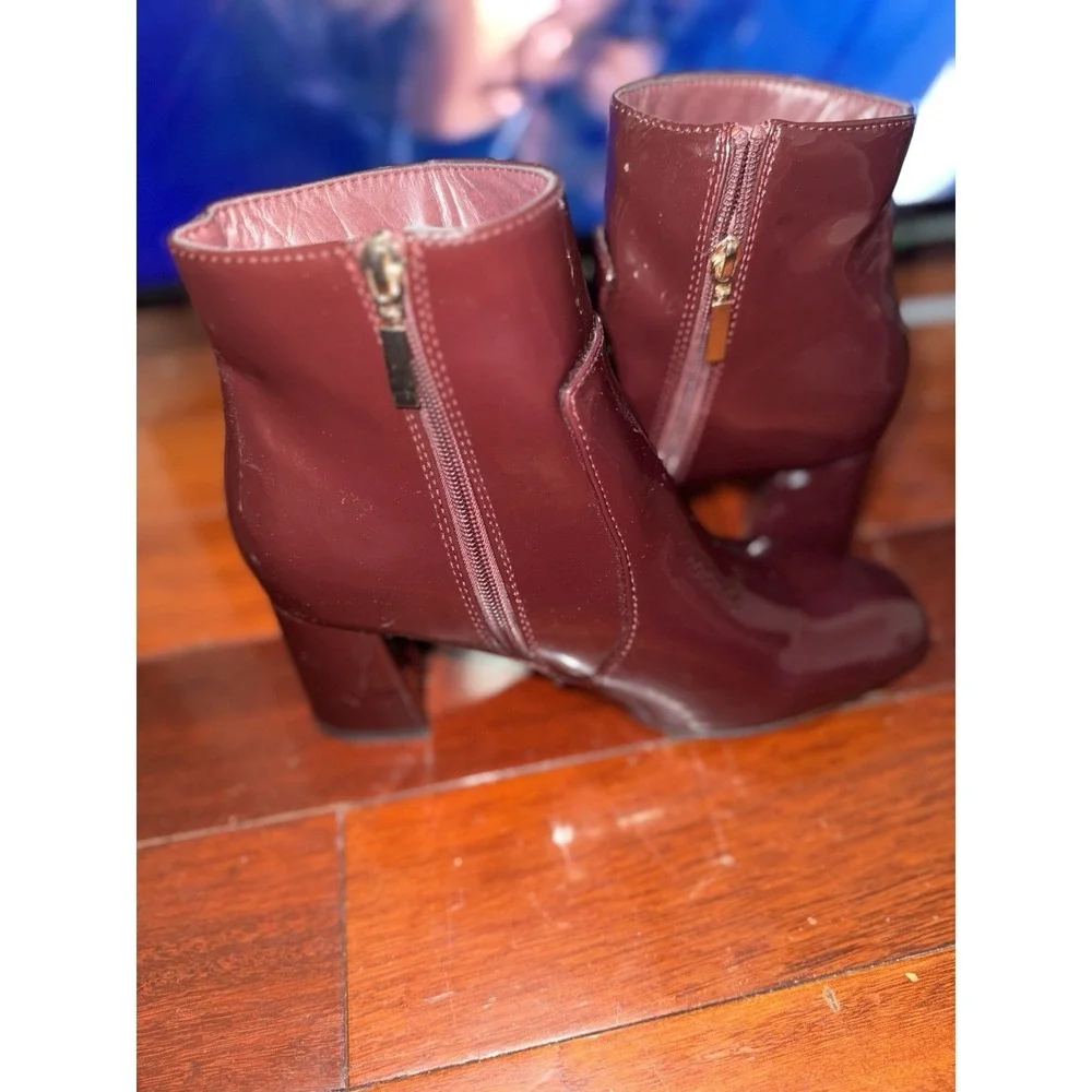 Womens Primark Red Zip Up High Heel Ankle Boots Us 9 EUR 40